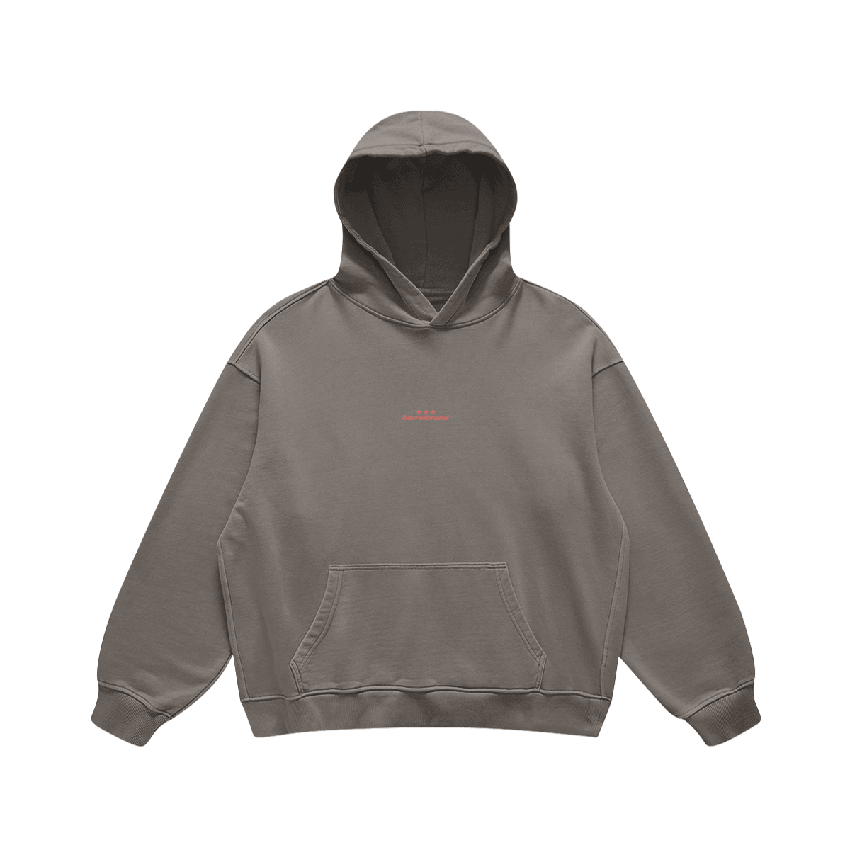 FREEFALL HOODIE FRAIR GREY/RED - Barrel Brand