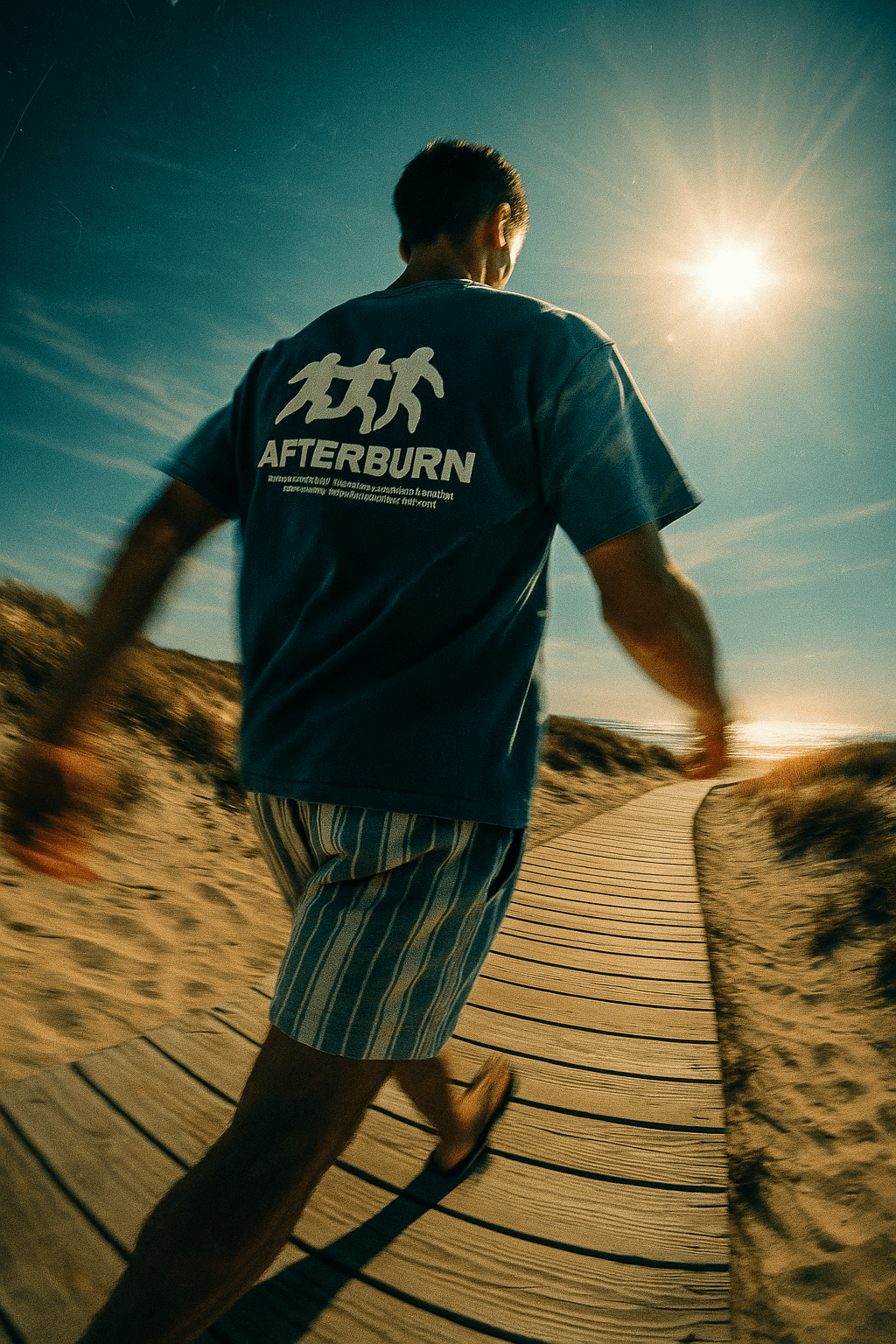 AFTERBURN TEE MIST BLUE - Barrel Brand