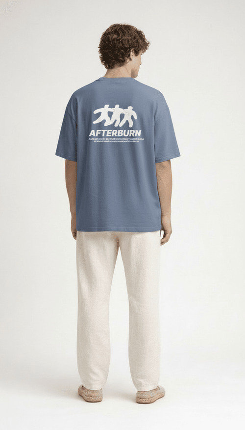 AFTERBURN TEE MIST BLUE - Barrel Brand