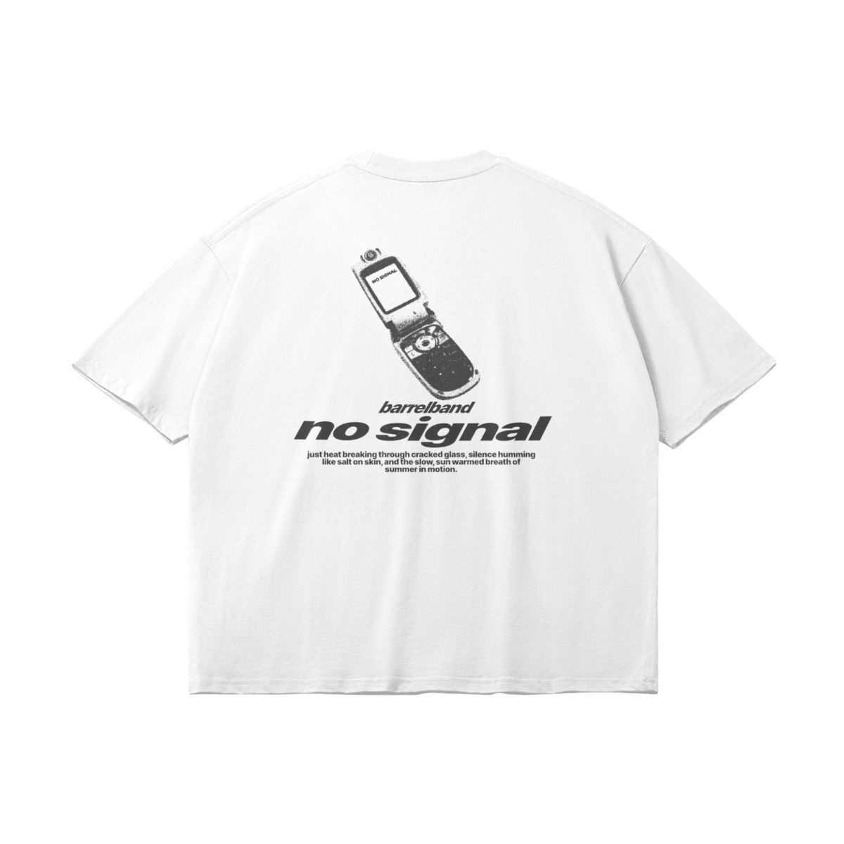 NO SIGNAL TEE WHITE - Barrel Brand