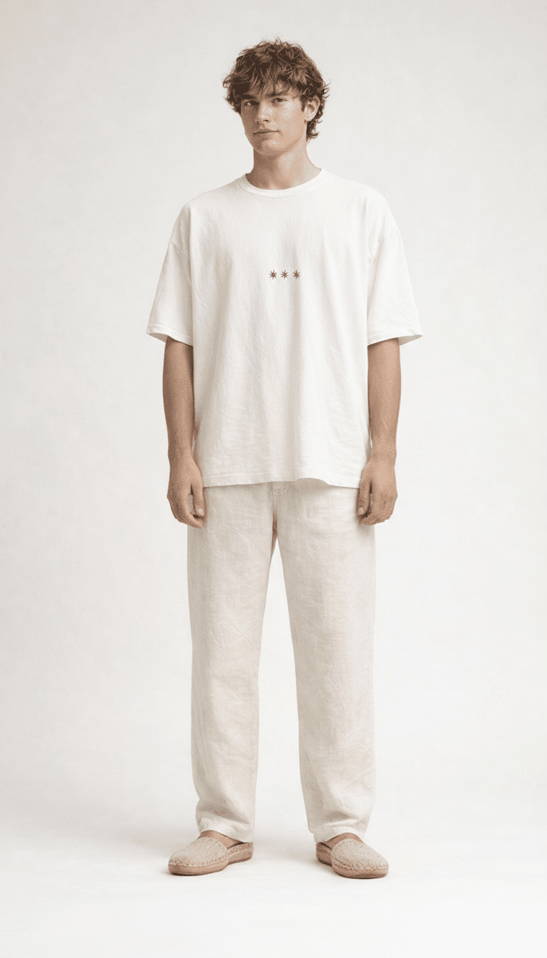 SUMMER TEE BLUE ON WHITE - Barrel Brand